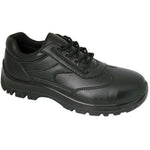 Alexandra Safety Trainer shoe in black with safety toe cap and slip-resistant sole, designed for workplace safety and comfort.