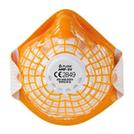 Box of 10 Alpha Solway AlphaFlow FFP3 valved face masks showing adjustable nose bridge and valve for respiratory protection.