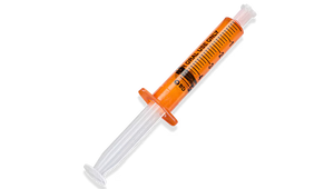 Becton Dickinson 5 mL amber oral syringe with tip cap, box of 100, used for precise medication dispensing