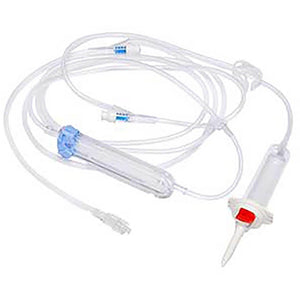 Becton Dickinson Alaris SE Primary infusion set without filter, sterile medical device for intravenous fluid delivery.