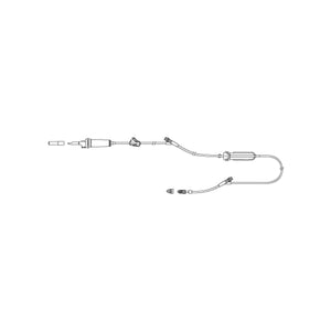 Alaris SE Primary infusion set by Becton Dickinson with no filter, showing sterile infusion tubing and connector components.