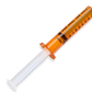 Becton Dickinson BD™ 10ml amber oral syringe with tip cap, non-sterile, shown in box of 100 for precise medication dispensing