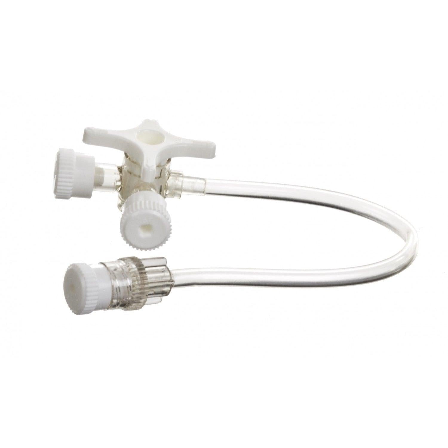 BD Connecta™ Plus stopcock with extension line, Becton Dickinson, pack of 50, medical device for fluid control and administration