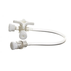 BD Connecta™ Plus stopcock with extension line, Becton Dickinson, pack of 50, medical device for fluid control and administration