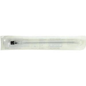 Sterile BD™ Long Length Spinal Needle with Quincke Bevel, 20G, single use, displayed in a medical setting.