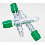 Set of 100 BD Vacutainer™ Heparin Plasma Tubes, 10ml capacity, with blue stoppers for blood sample collection and plasma separation.