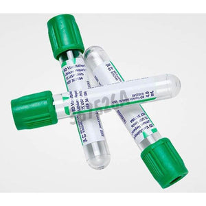 Set of 100 BD Vacutainer™ Heparin Plasma Tubes, 10ml capacity, with blue stoppers for blood sample collection and plasma separation.