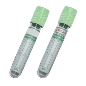 BD Vacutainer PST II Plastic Tube 8ml with Light Green Hermogard Close - Qty 100