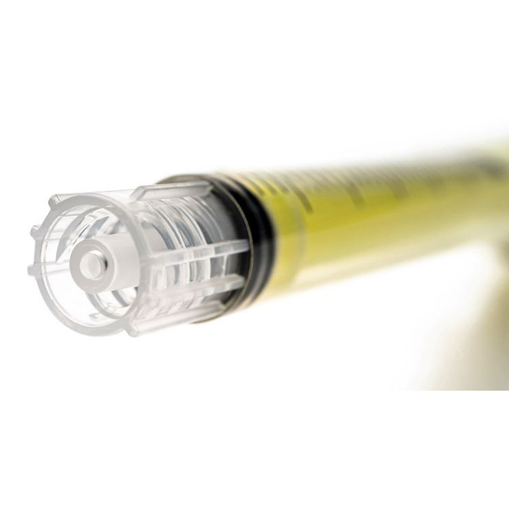 Plastic NRFit™ Lok syringe 10ml by Becton Dickinson, box of 200, showing sterile plastic syringes with NRFit™ connectors.