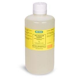 Bio-Rad 10% Tween 20 nonionic detergent 1L bottle, ideal for easy pipetting in laboratory experiments and sample preparation.