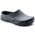 Blue Birkenstock Klassik Birki PU antistatic sandal with polyurethane material, featuring a comfortable open-toe design.