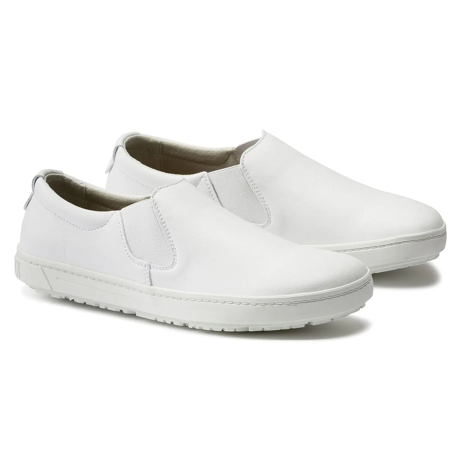 Birkenstock QO 400 microfiber slipper displayed on a plain background, showcasing its comfortable slip-on design and microfiber material.