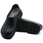 Birkenstock A 630 clog made of durable polyurethane with a closed toe and adjustable strap, black color, casual footwear.