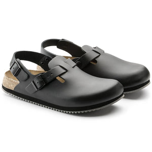 Birkenstock Tokio Super Grip sandal in natural leather with textured sole and adjustable straps for comfort and grip.