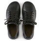 Birkenstock QO 500 lace-up sandals with microfiber straps and sturdy soles, shown from a side angle.