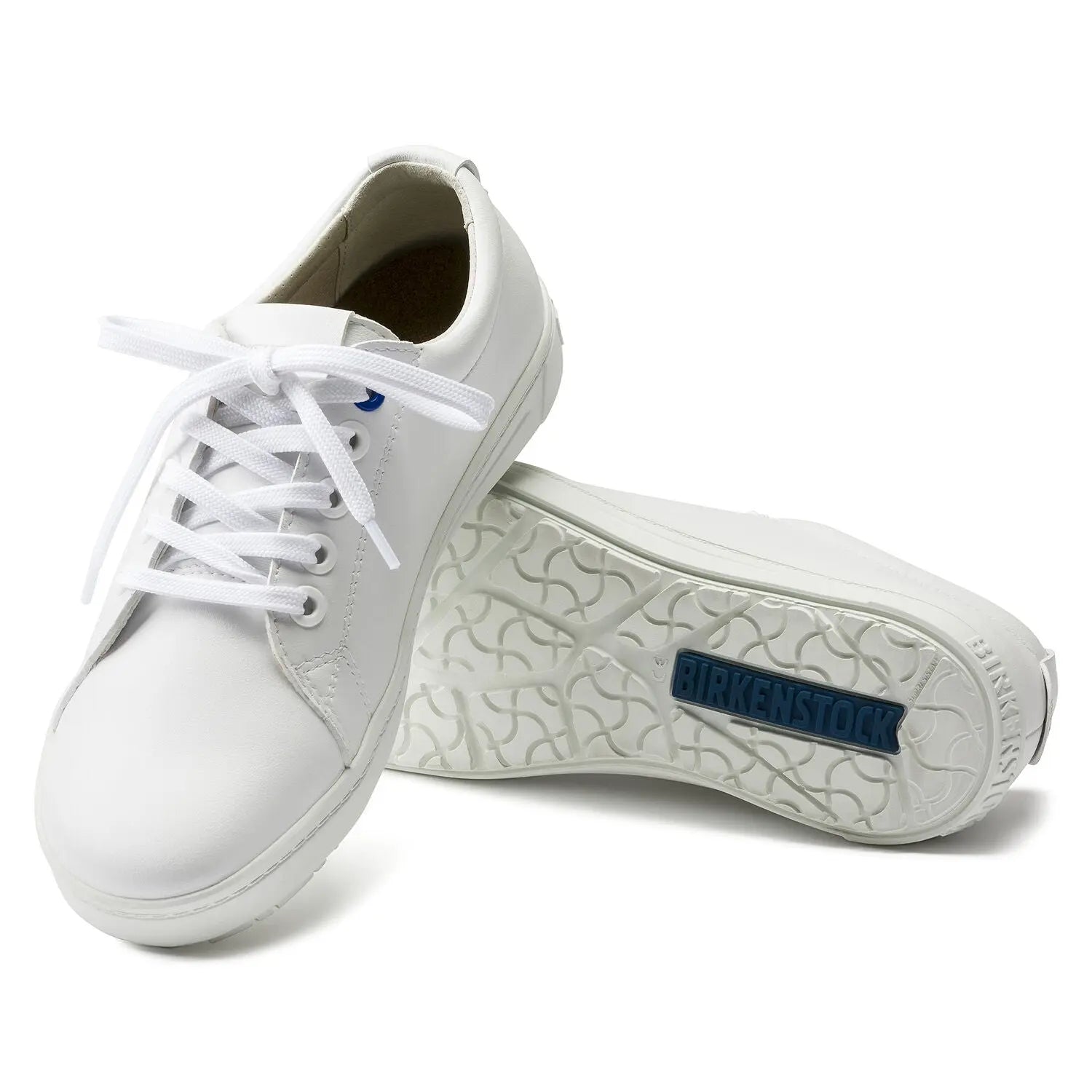 Birkenstock QO 500 lace-up shoes in microfiber with white soles, showcasing the stylish design and comfortable fit.