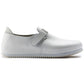 Birkenstock Linz Super Grip Slipper in natural leather with textured sole, slip-on design, and supportive footbed for comfortable wear.