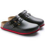 Birkenstock Kay nursing shoes in natural leather with supportive design and cushioned soles for comfort and stability.