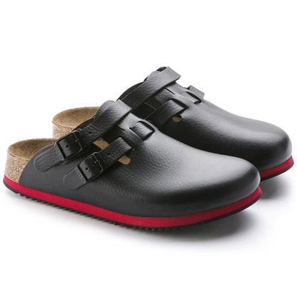 Birkenstock Kay nursing shoes in natural leather with supportive design and cushioned soles for comfort and stability.