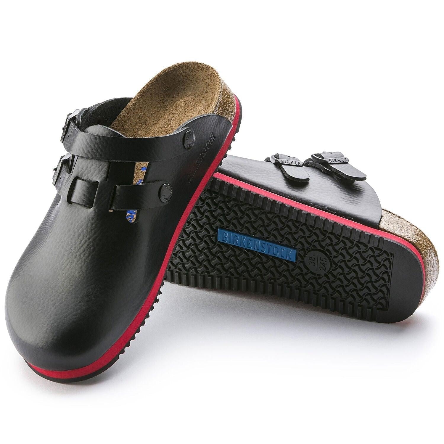 Birkenstock Kay nursing shoes in natural leather with cushioned insole and supportive design, ideal for healthcare professionals