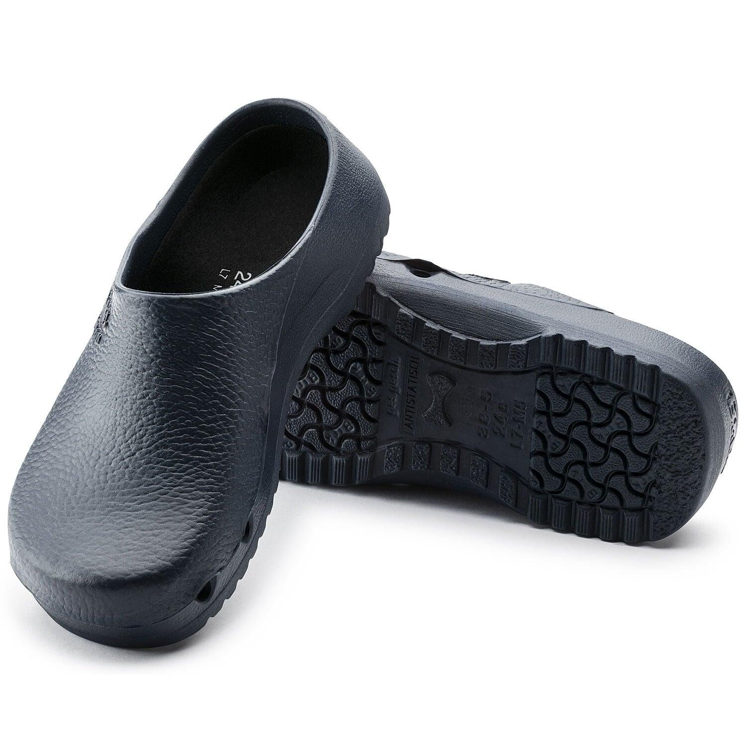 Birkenstock Birki Air antistatic polyurethane clog showing the lightweight slip-on design and cushioned footbed.