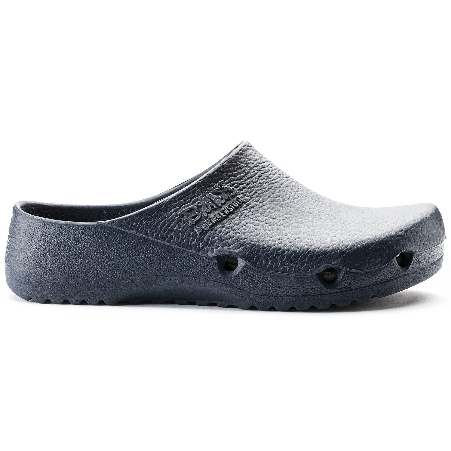 Birkenstock Birki Air antistatic polyurethane clog showing a comfortable slip-on design with a textured sole.