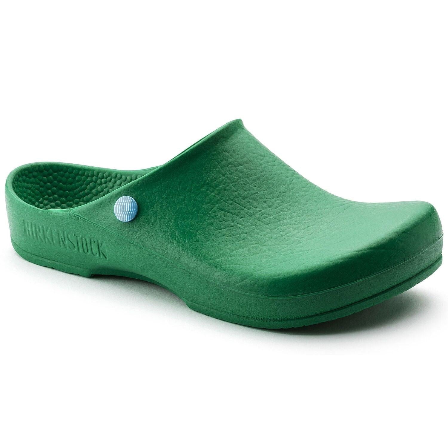 Birkenstock Birki antistatic nursing shoes in polyurethane, showing the clog style with closed toe and supportive design.