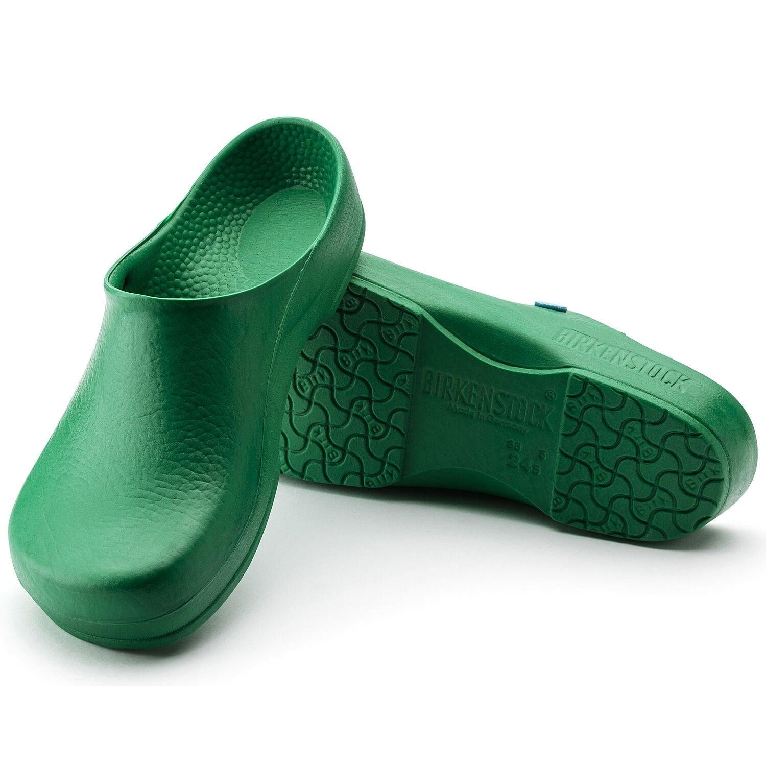 Birkenstock Birki antistatic nursing shoes in polyurethane, showing the clog with slip-on design and supportive sole for healthcare work.