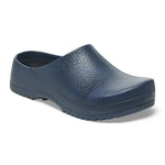 Birkenstock Super-Birki footwear showing brown leather straps and cork sole on a neutral background.
