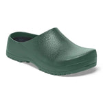 Birkenstock Super-Birki footwear with beige straps and cork sole, featuring comfortable sandal design.
