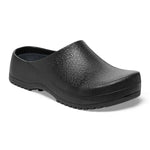 Birkenstock Super-Birki footwear with adjustable straps and cork footbed, shown in a side view.