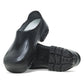 Black slip-on medical clogs with non-slip soles, ideal for healthcare professionals