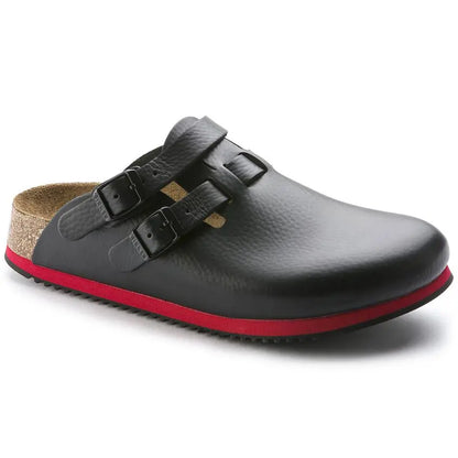 Birkenstock Kay SL soft footbed sandal showing the cushioned insole and leather straps for comfortable footwear.