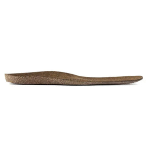 Orthopedic replacement footbed insole with arch support for women, brown cork material