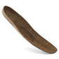 Brown replacement footbed insole for women's shoe, contoured cork support