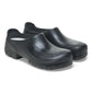 Pair of black slip-resistant medical clogs suitable for healthcare professionals