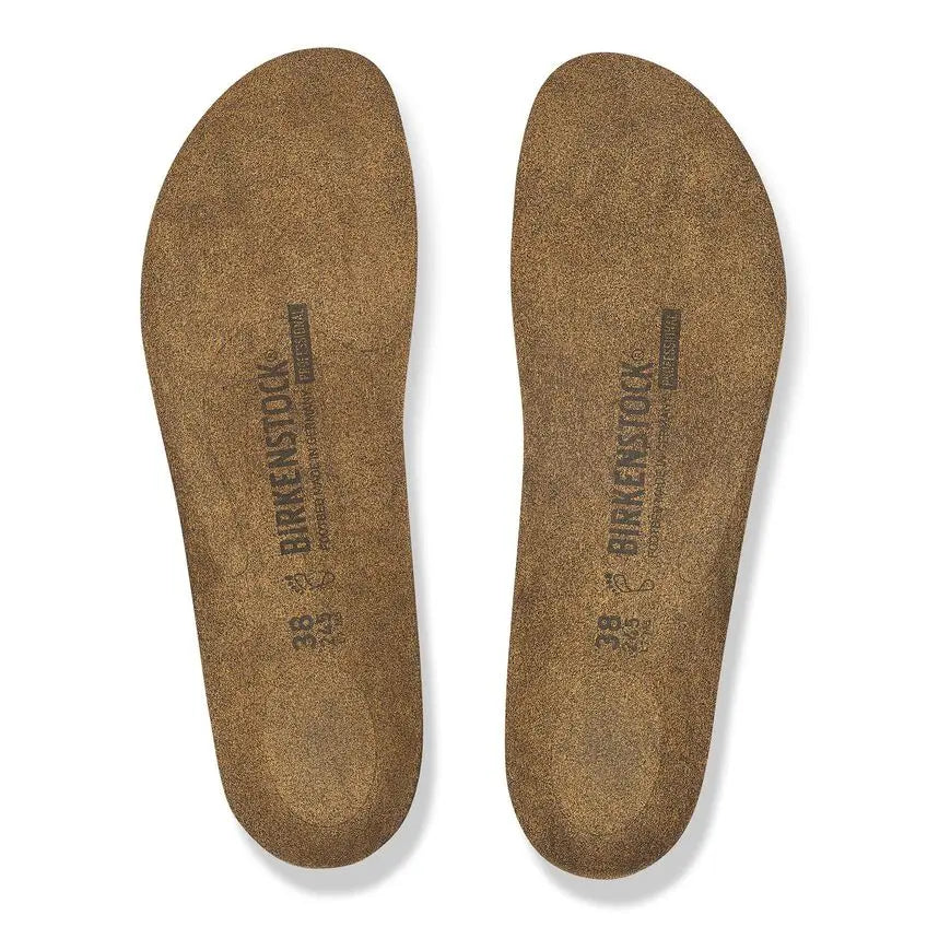 Birkenstock men's replacement footbed with QO/QS design, showing contoured foot support for footwear comfort.