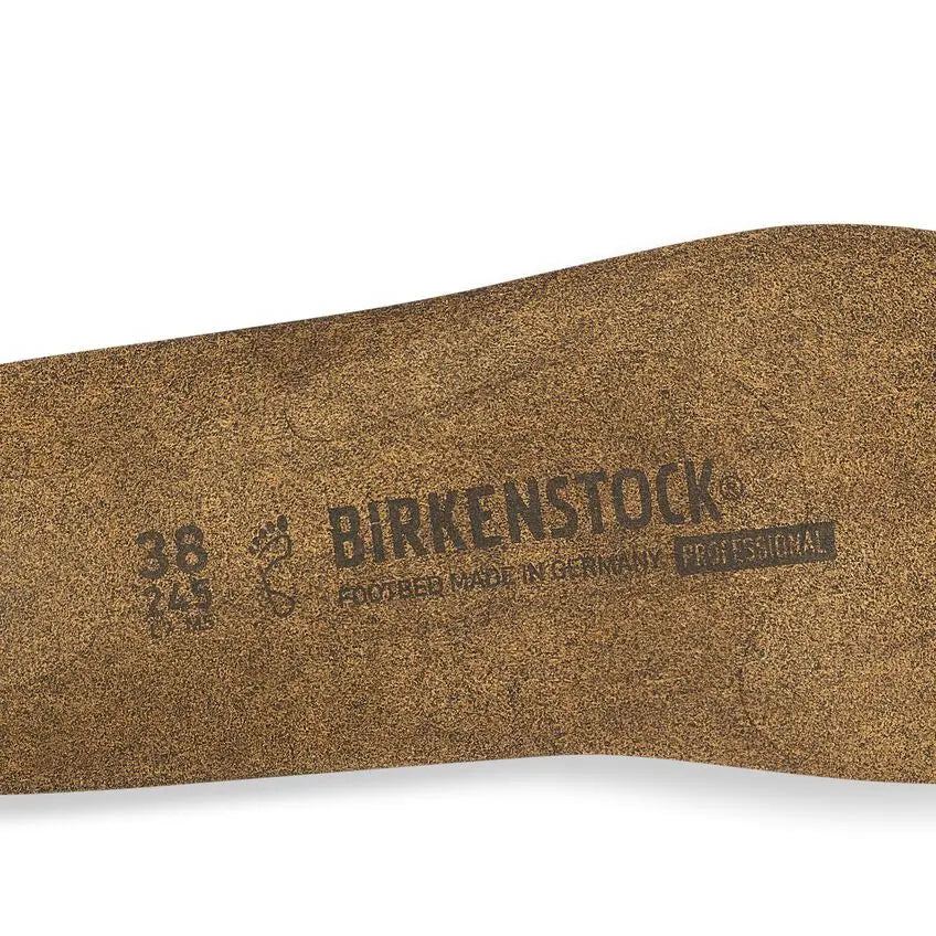 Birkenstock men's replacement footbed with QO/QS design, cushioned insole for footwear comfort and support.