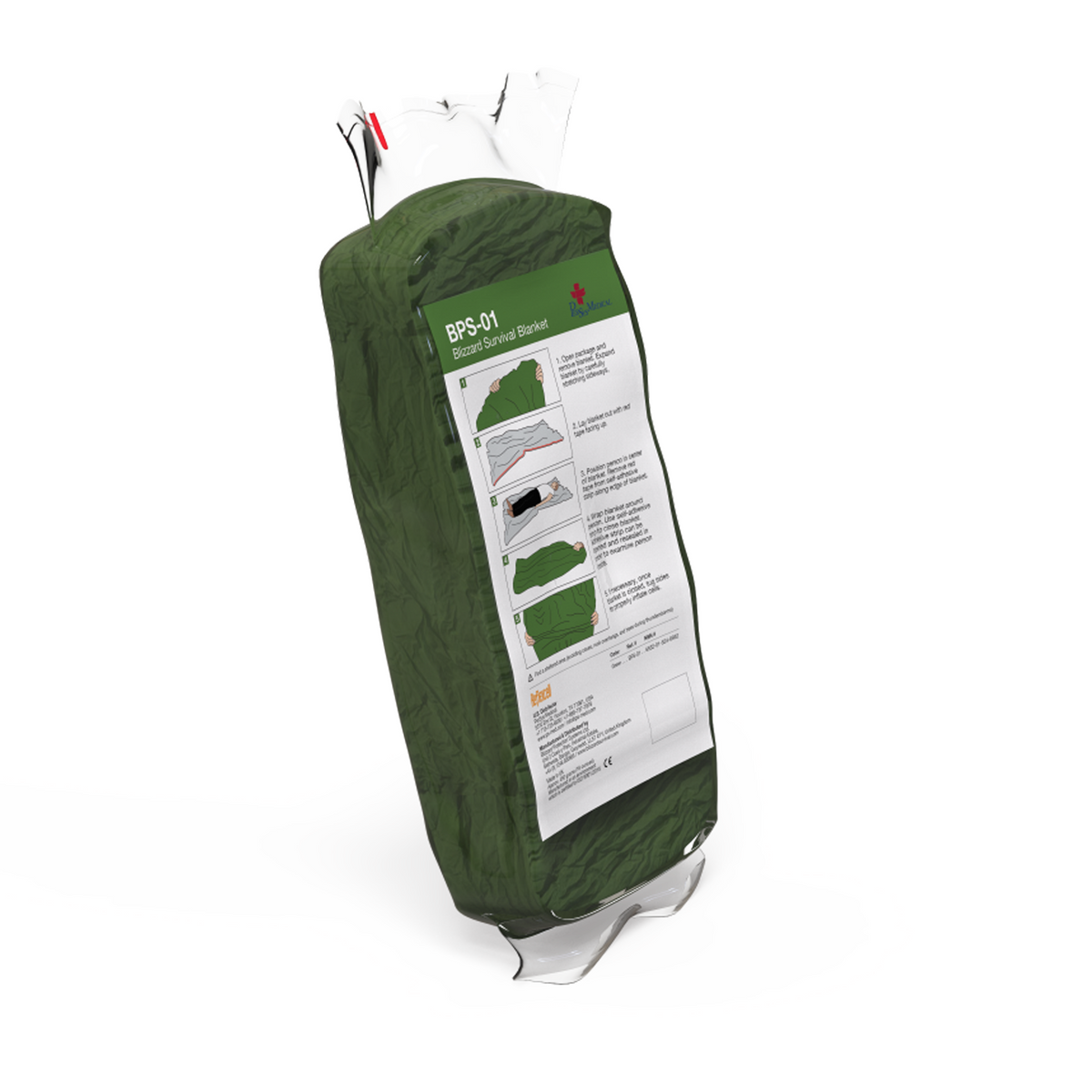 Blizzard Large Trauma Blanket 3-Layer Reflexcell – Green