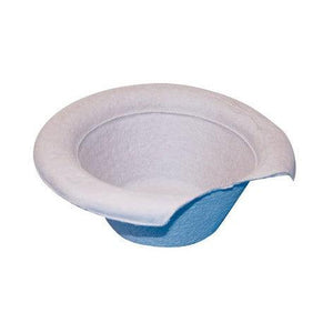 Blue Dot 1000ml vomit bowl, clear plastic with a wide opening and sturdy base, designed for medical or veterinary use.