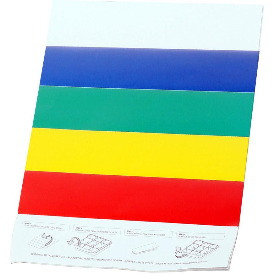 Caretray Trolleys and Racks - Option - Label Strips - Coloured - 1 Pack