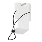 Wall mounted Bristol Maid sharps box holder for safe needle disposal, featuring a secure metal design.