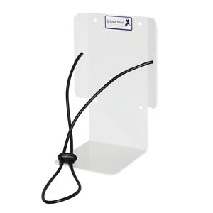 Wall mounted Bristol Maid sharps box holder for safe needle disposal, featuring a secure metal design.