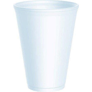 Set of 1000 14oz foam EPS cups from Bunzl Catering Supplies, lightweight disposable cups for beverages, stacked with open top view