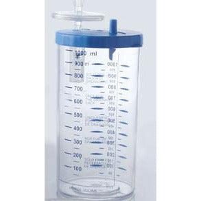 Carey Medical 1000cc jar with lid for 3A suction units, designed for use with liners in medical suction applications.