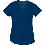 Cherokee Flexibles maternity mock-wrap tunic top in soft fabric, featuring a comfortable fit and stylish design for expectant mothers.