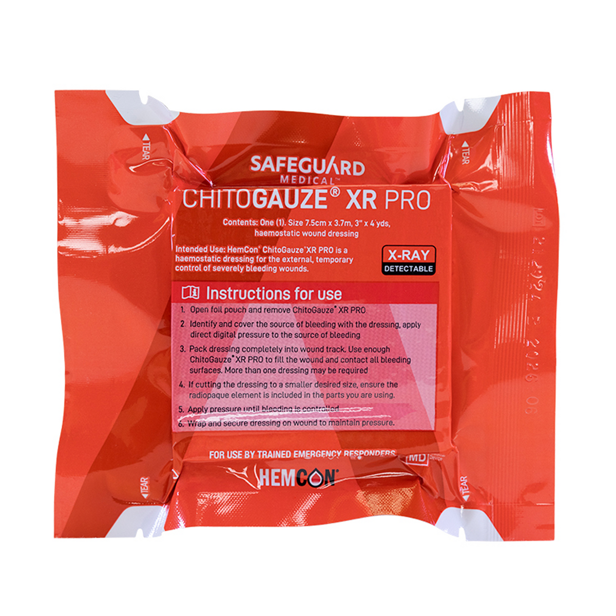 ChitoGauze XR Pro Z-Fold Haemostatic Gauze Dressing