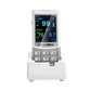 ChoiceMMed MD300MNR handheld pulse oximeter with sensor displaying oxygen saturation and respiratory rate readings.