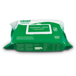 Pack of Clinell Wipes CW200 Universal Sanitising Anti-Bacterial wipes showing the resealable packet with 200 wipes inside.