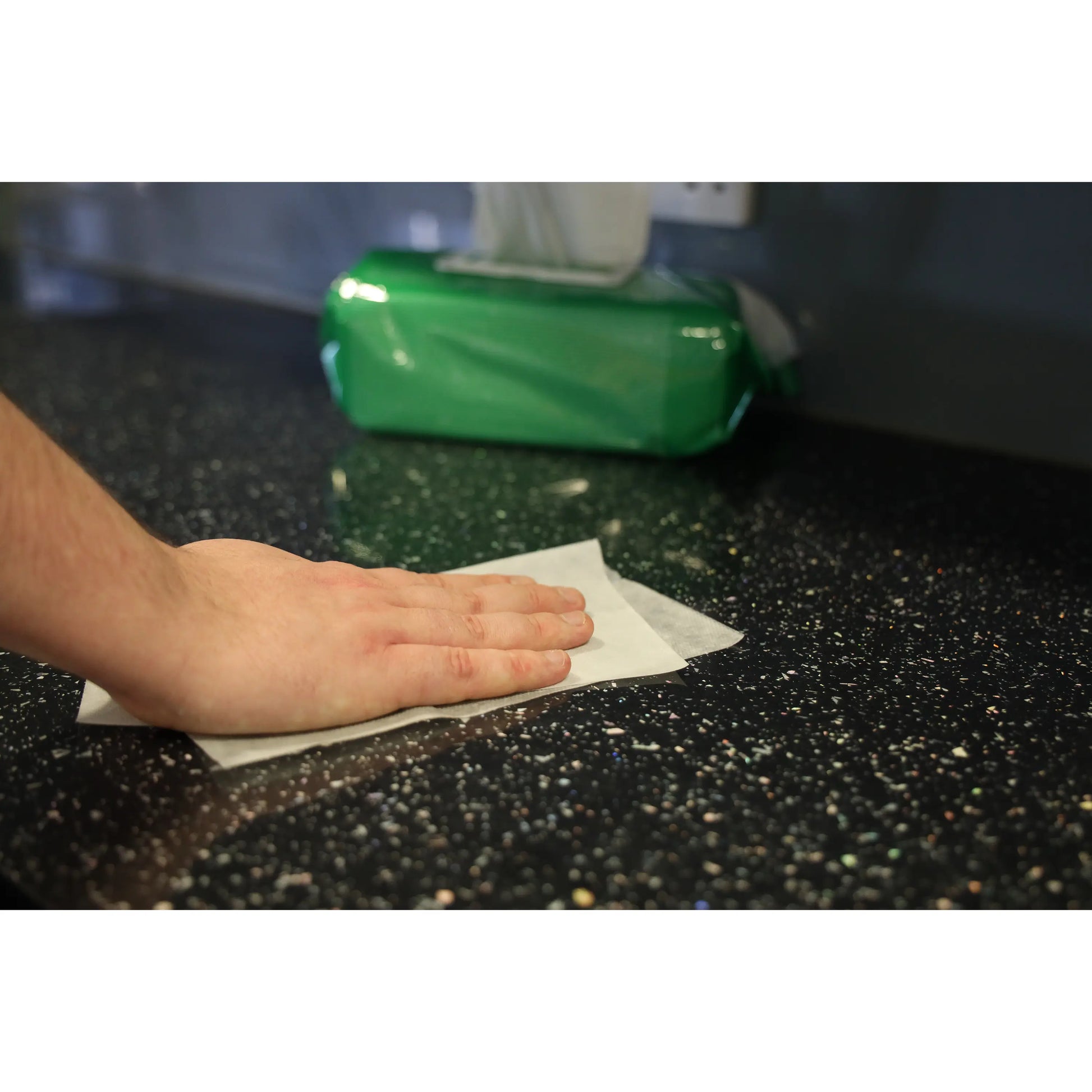 Clinell Wipes CW200 universal sanitising anti-bacterial wipes in a pack of 200, shown with packaging and wipes visible.